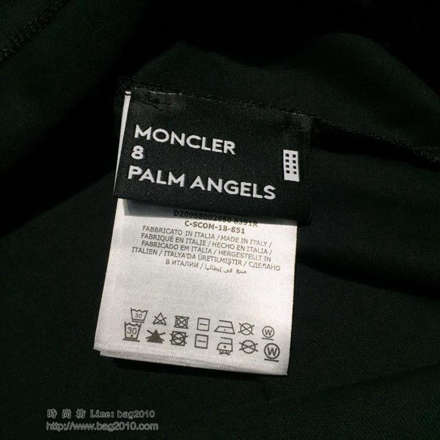 Moncler短袖衣 M0nclerＸPalm Angels 盟可睞黑色男T恤  tzy1568